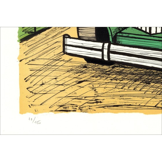 Bernard Buffet: Litografia "Packard 1934 Green" 58x76cm - 1985