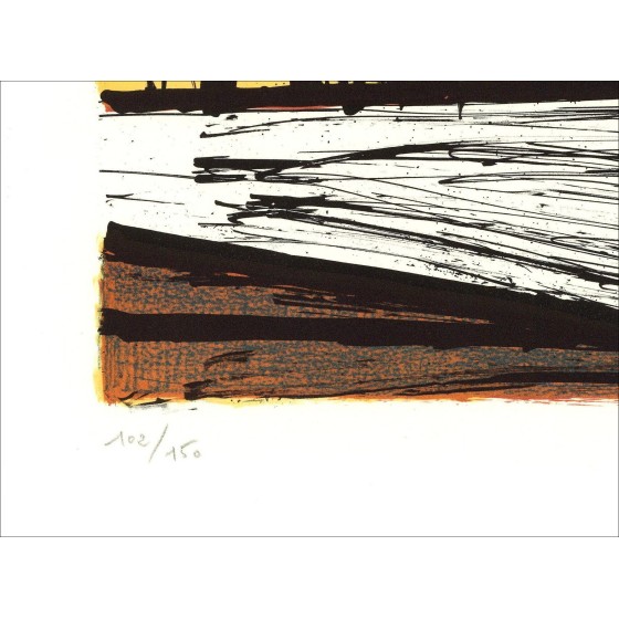 Bernard Buffet : Lithograph "Blue Hydrangeas" 76x58cm - 1984