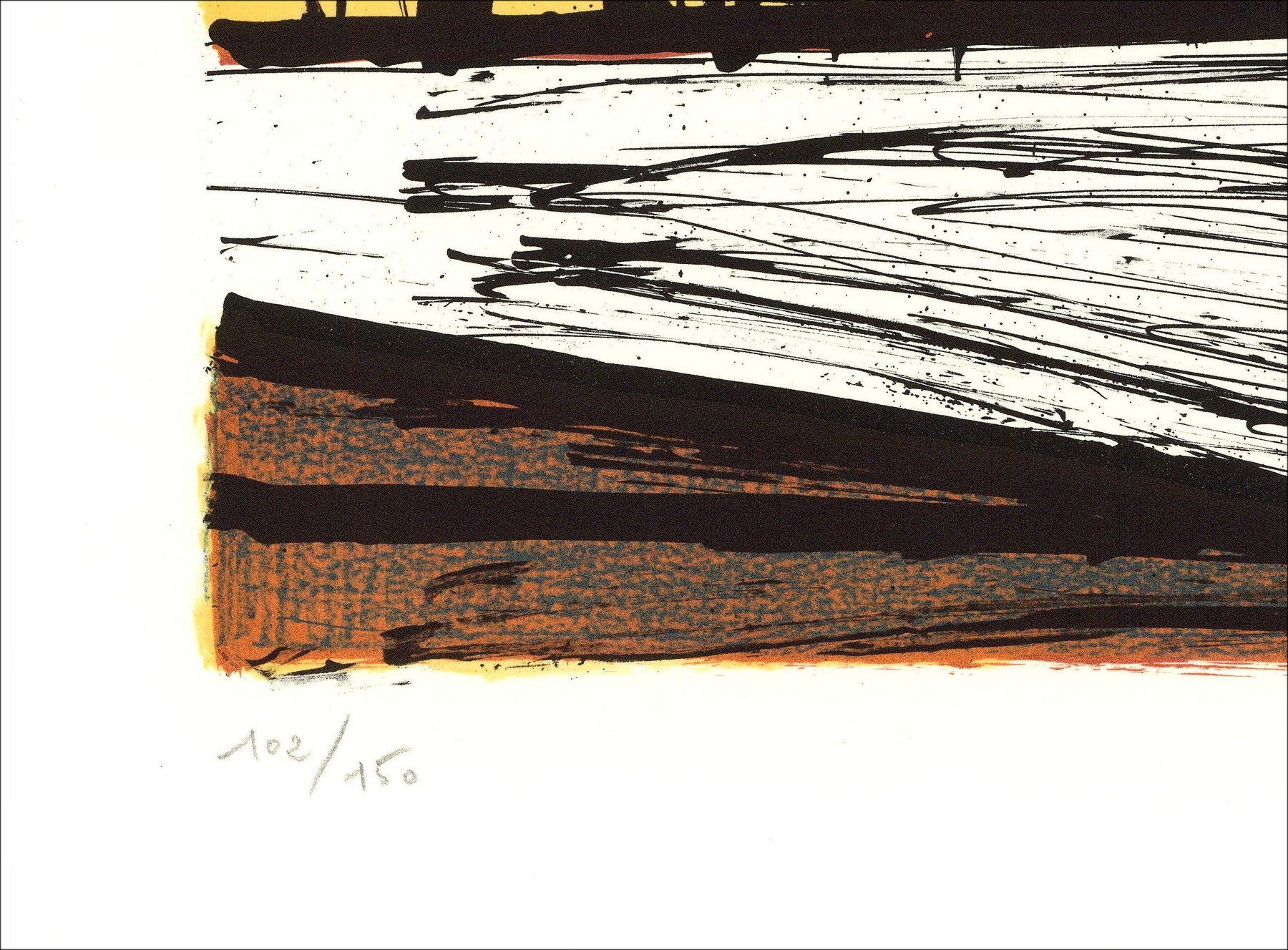 Bernard Buffet : Litografía "Hortensias bruises" 76x58cm - 1984