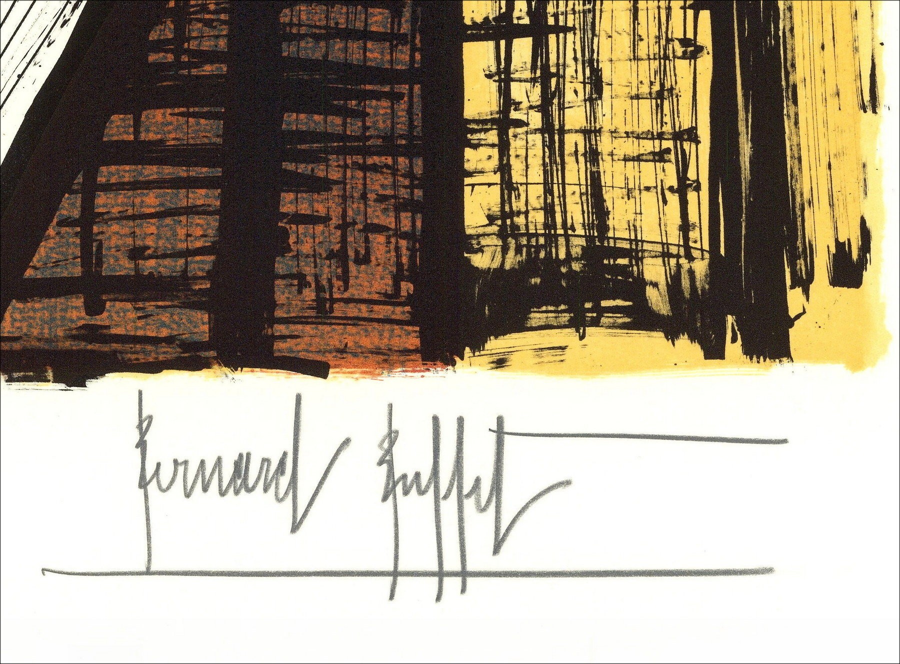 Bernard Buffet: Lithoh "Hydrangeas Bleus" 76x58cm - 1984
