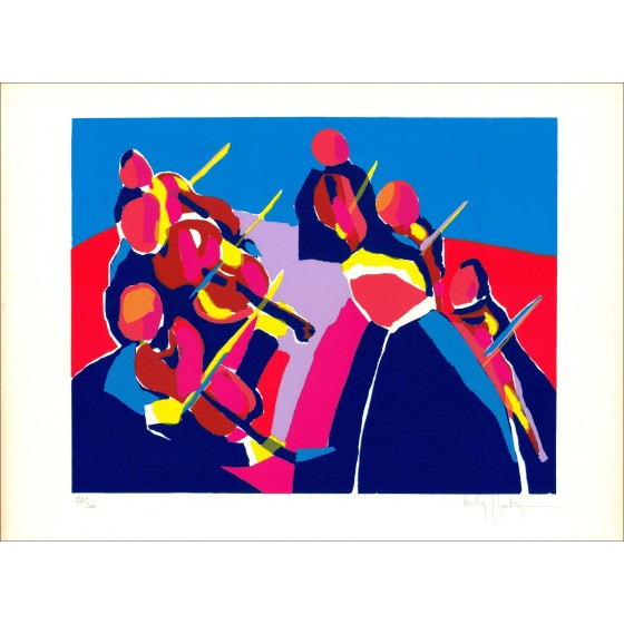 Victor Pasch - Litografía original "The Orchestra"