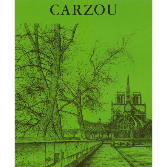 CARZOU Jean - Litografía "Notre Dame, París" 56x47cm