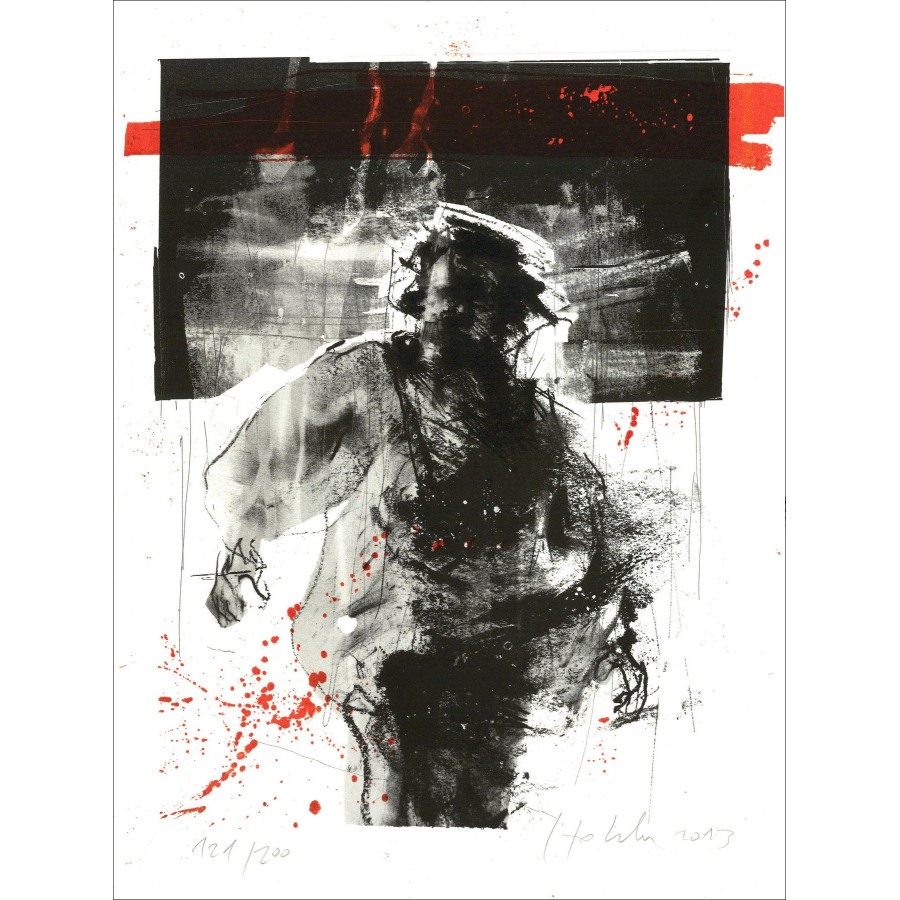 Christophe Hohler Figur 2013, Signierte Original-Lithografie