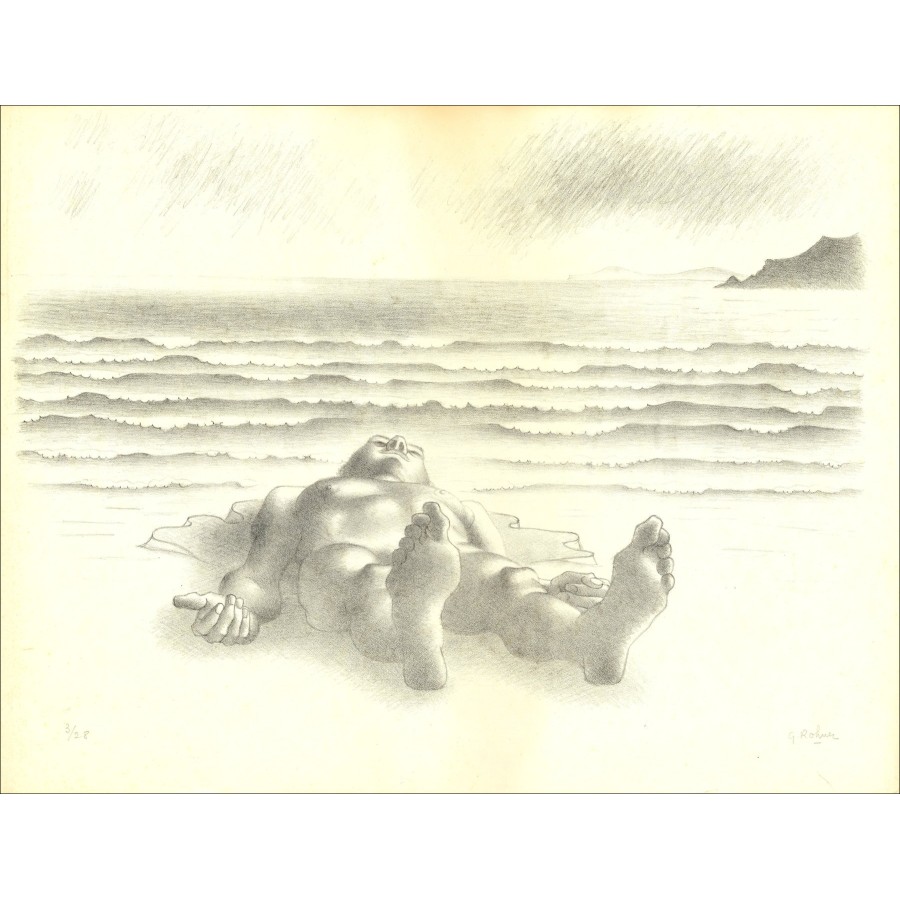 Georges Rohner - Hombre en la playa
