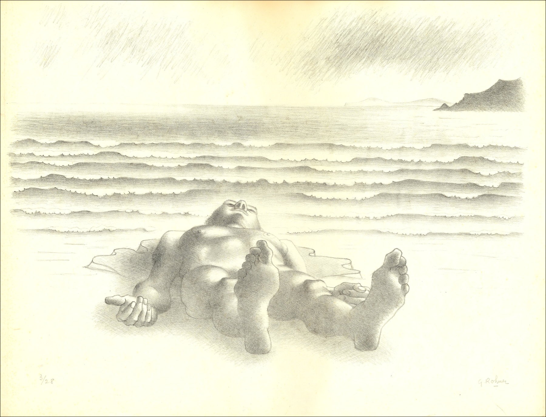 Georges Rohner - Mann am Strand | Galerie 125