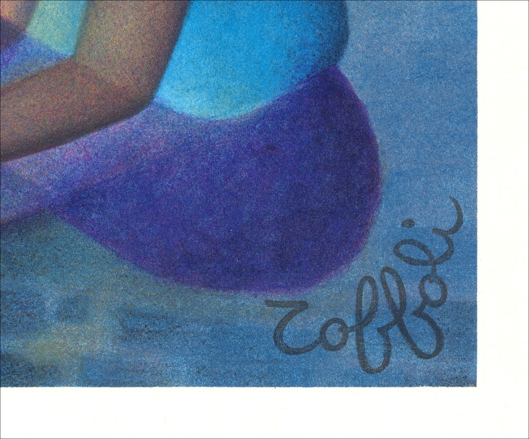 Louis Toffoli - Serenidad familiar, Litografía original (1987)