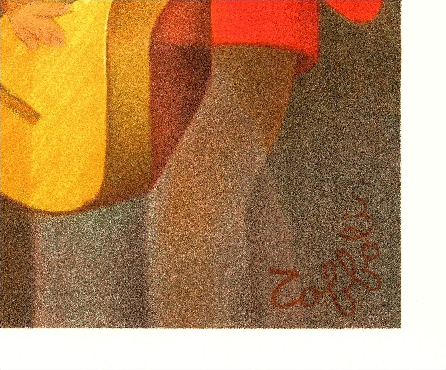 Louis Toffoli - Les mariachis, México, Litografía original (1987)
