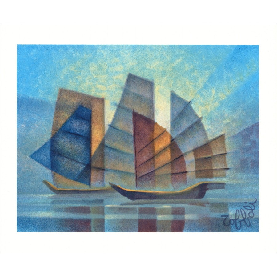 Louis Toffoli - Transparenz, Original-Lithographie (1987)