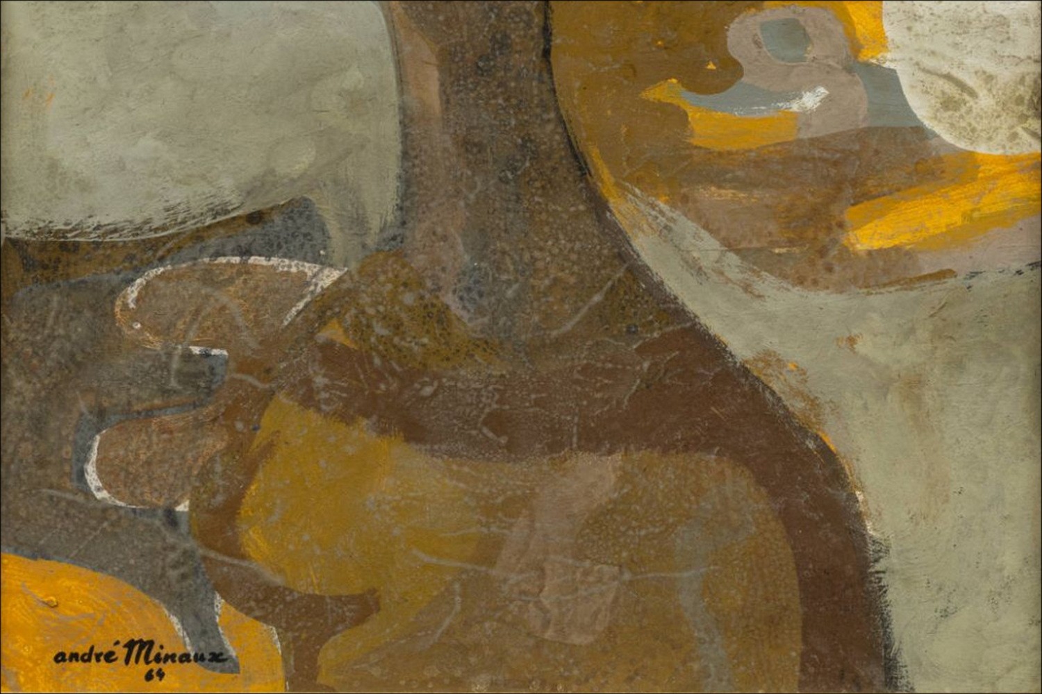 André Minalists - Testa femminile (1964), Guazzo originale firmato