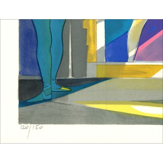 Camille Hilaire – Litografía original "Ballerines, la danse" firmado