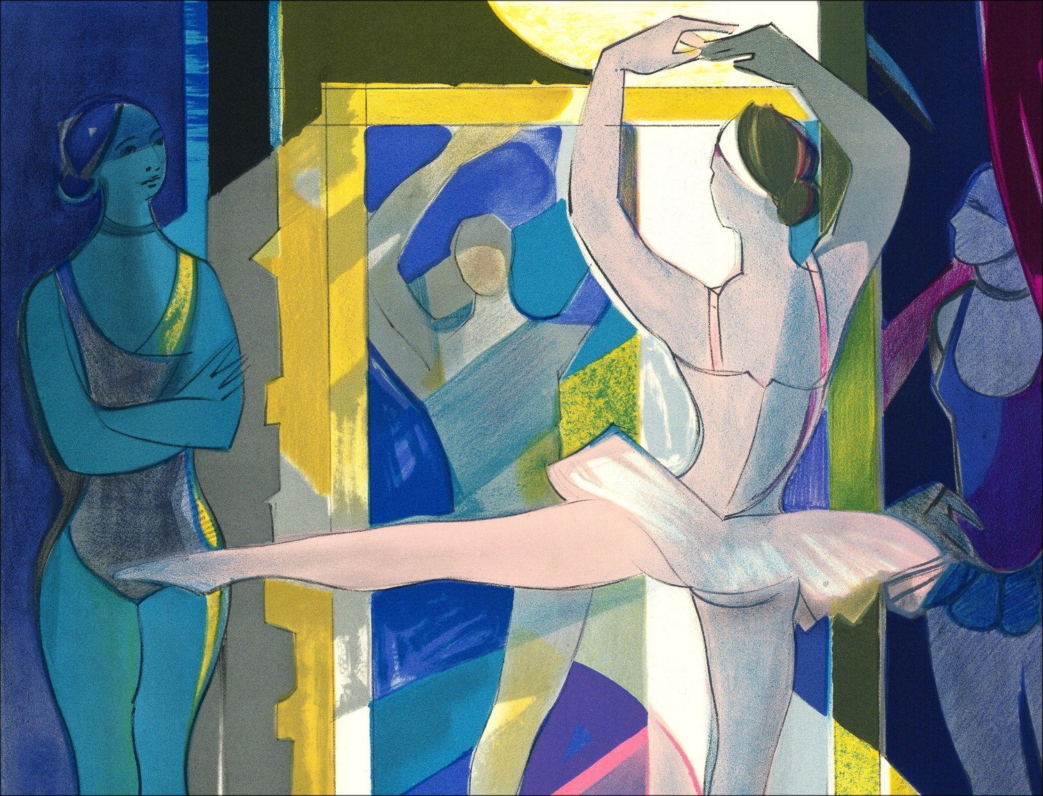Camille Hilaire – Original Lithograph "Ballerines, la danse" signed