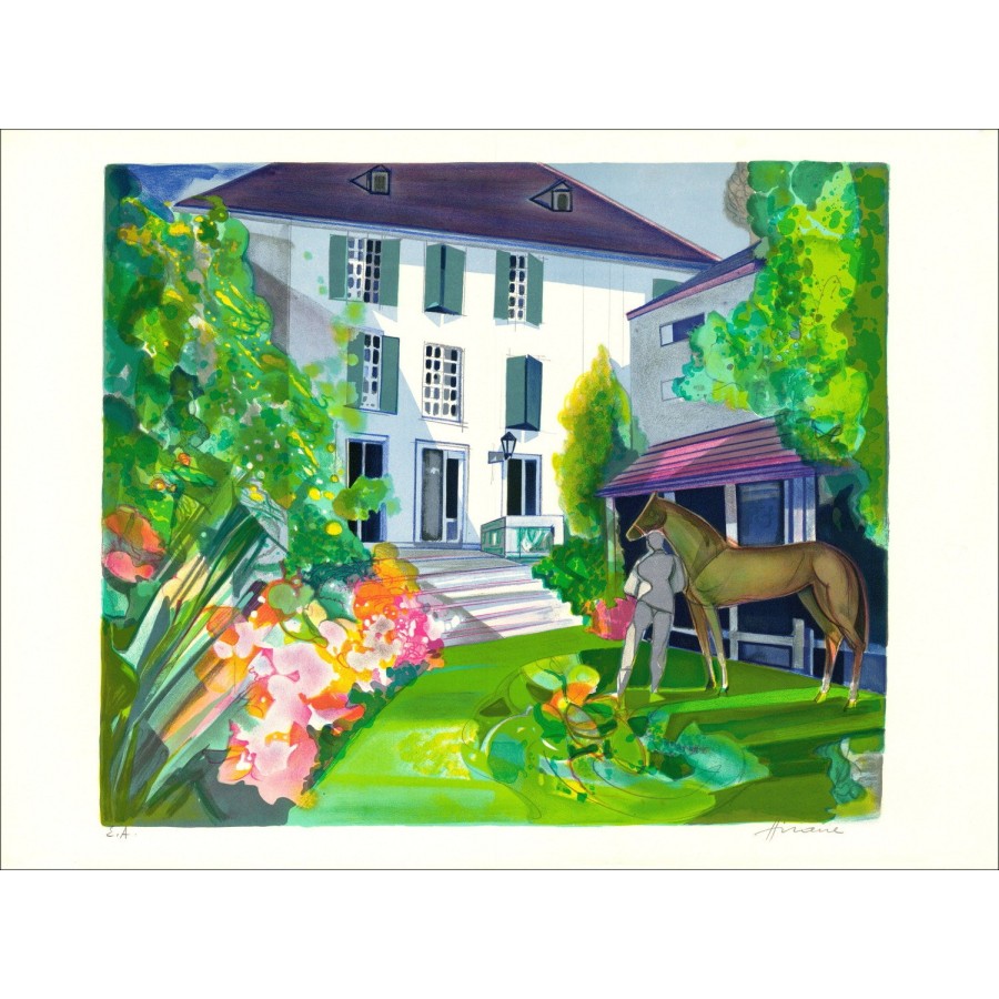 Camille Hilaire – Litografia originale "Le Manoir du Rupt du Mad" EA