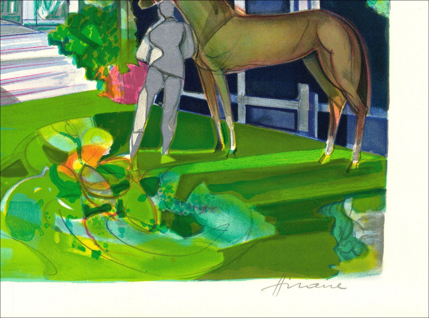 Camille Hilaire - Originele lithografie "De Manoir du Rip van de Mad" Ea