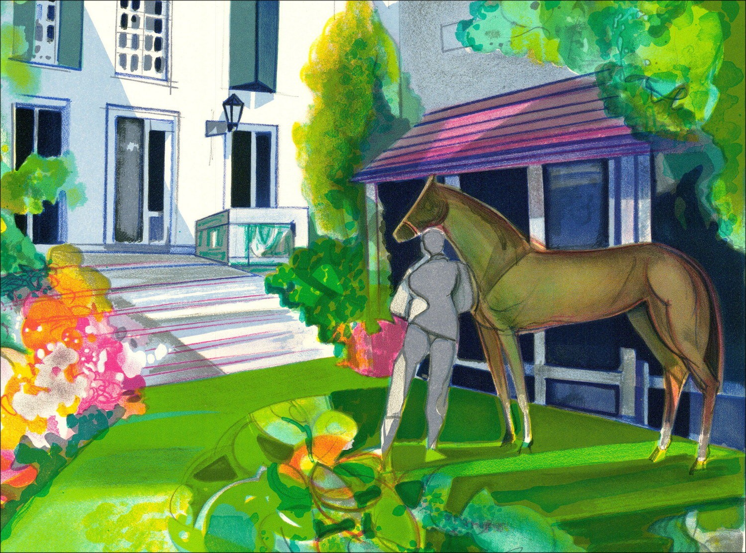 Camille Hilaire – Litografia originale "Le Manoir du Rupt du Mad" EA