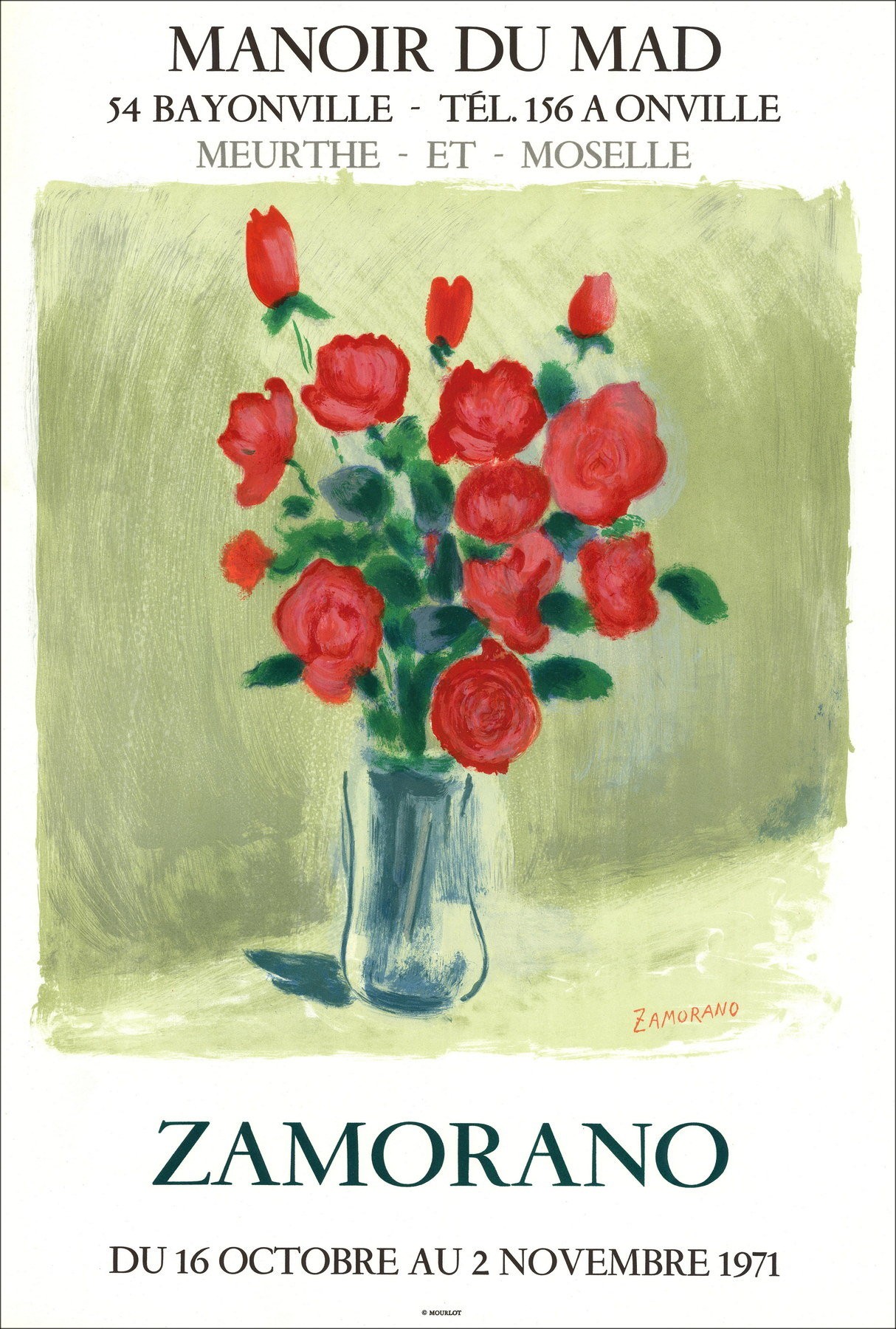 Pedro Zamorano de Biedma – Lithography Bouquet de fleurs, exhibition