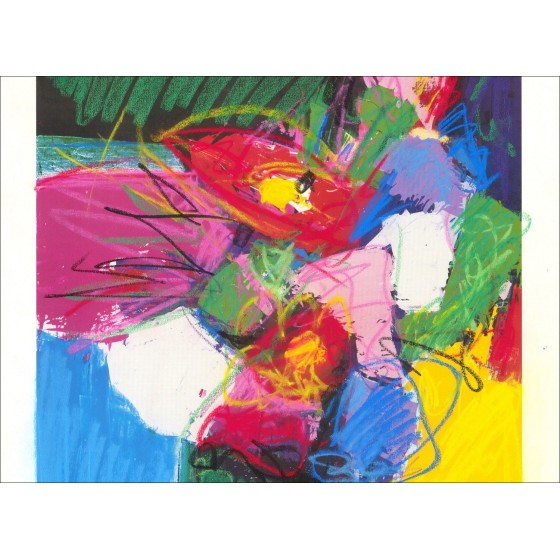 Victor Hasho - der Blumenstrauß (1998) - Lithographie verbessert