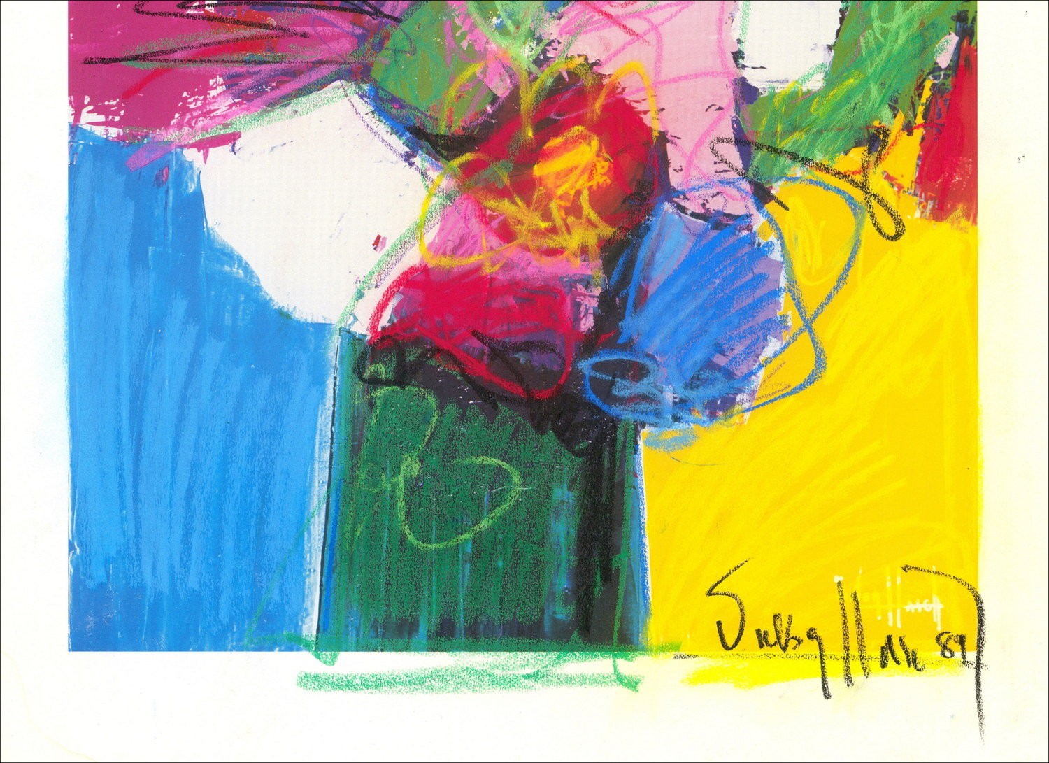 Victor Hasch - het boeket van bloemen (1998) - Lithoschuim verbeterd
