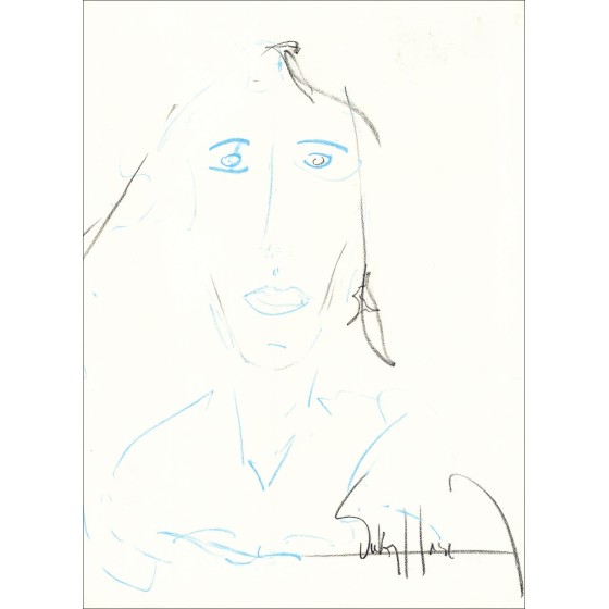 Victor Hasch - Retrato 01 - Original charcoal drawing - 1998
