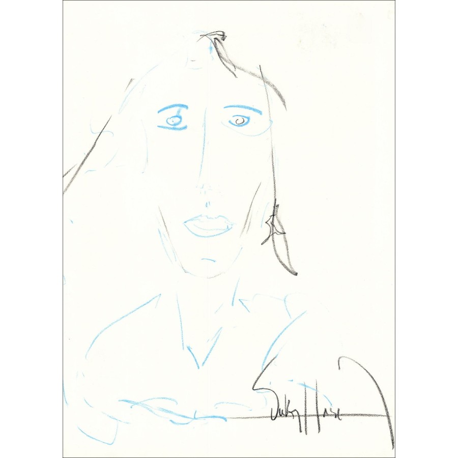 Victor HASCH - Portrait 01 - Disegno originale fusain - 1998