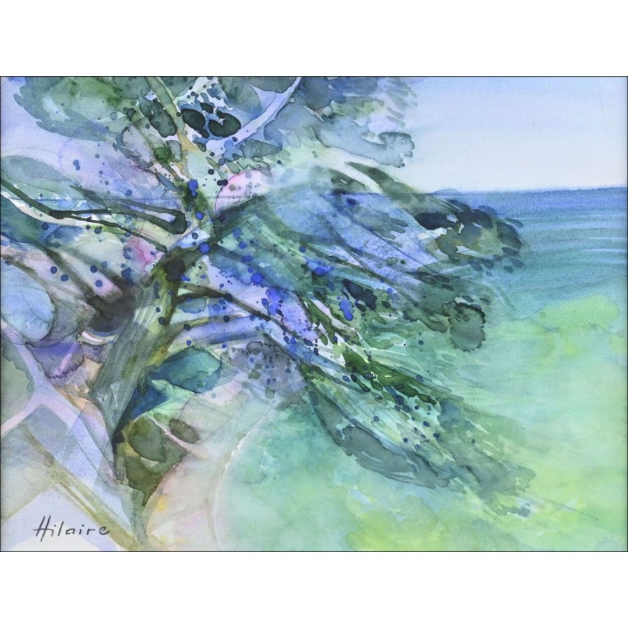 Camille Hilaire – Seaside, acquerello originale firmato