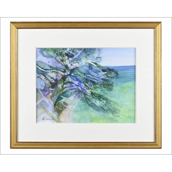 Camille Hilaire – Seaside, original acuarela firmada