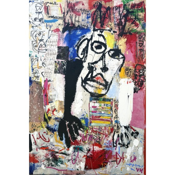 Victor Hasch - Andy Warhol, 1999 - Pintura original de gran formato