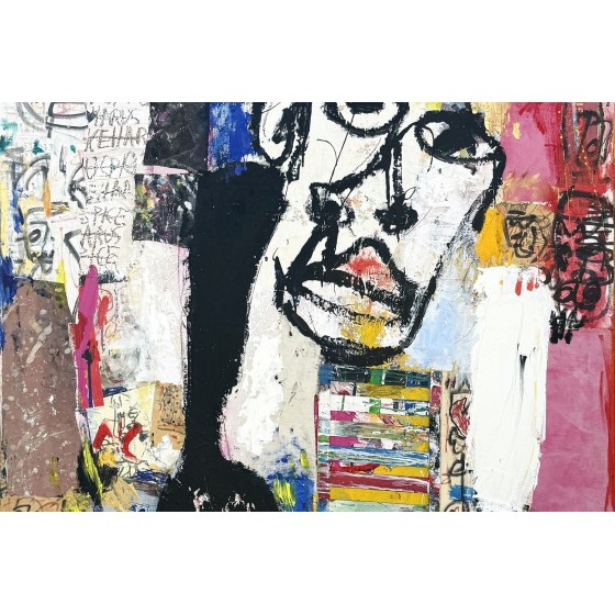 Victor Hasch - Andy Warhol, 1999 - Pintura original de gran formato
