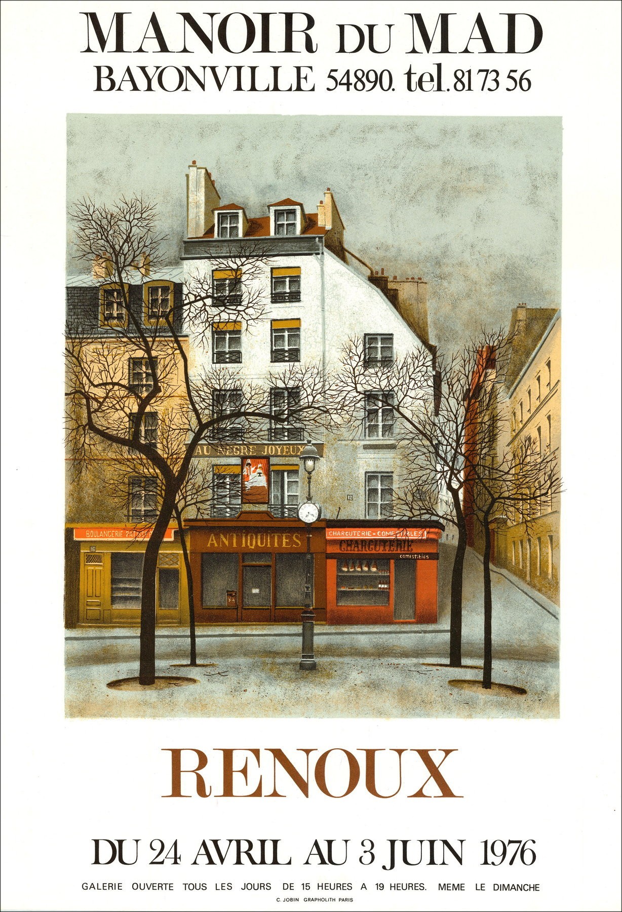 André Renoux - Tentoonstelling, Manoir du Mad 1976 | Galerij 125