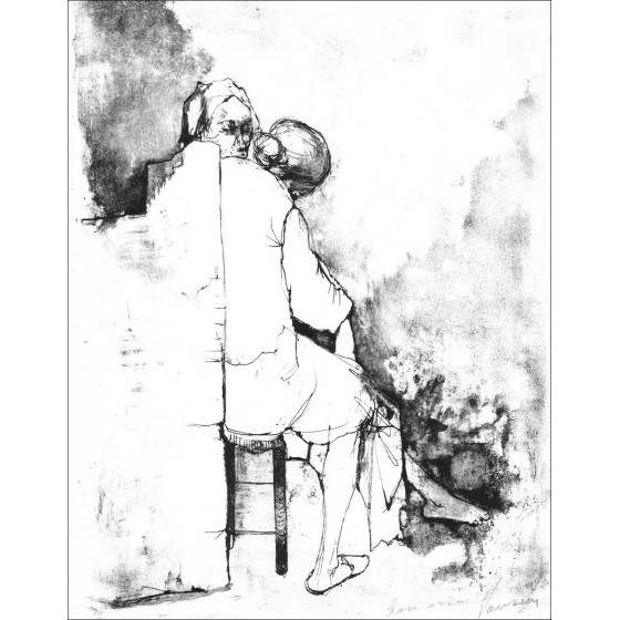 Jean Jansem, Figuren, Originale signierte Lithografie