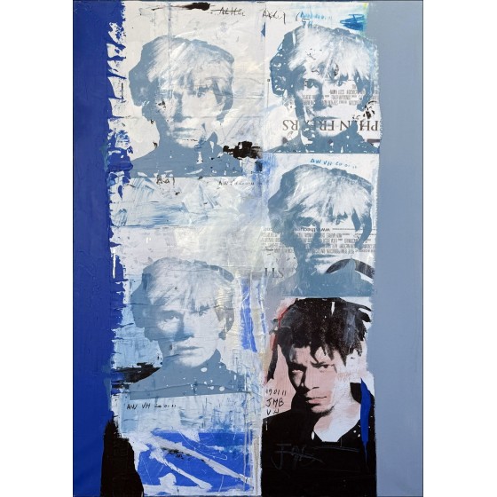 Victor Hasch - Homenaje a Warhol & Basquiat, acrílico sobre lienzo 130x89
