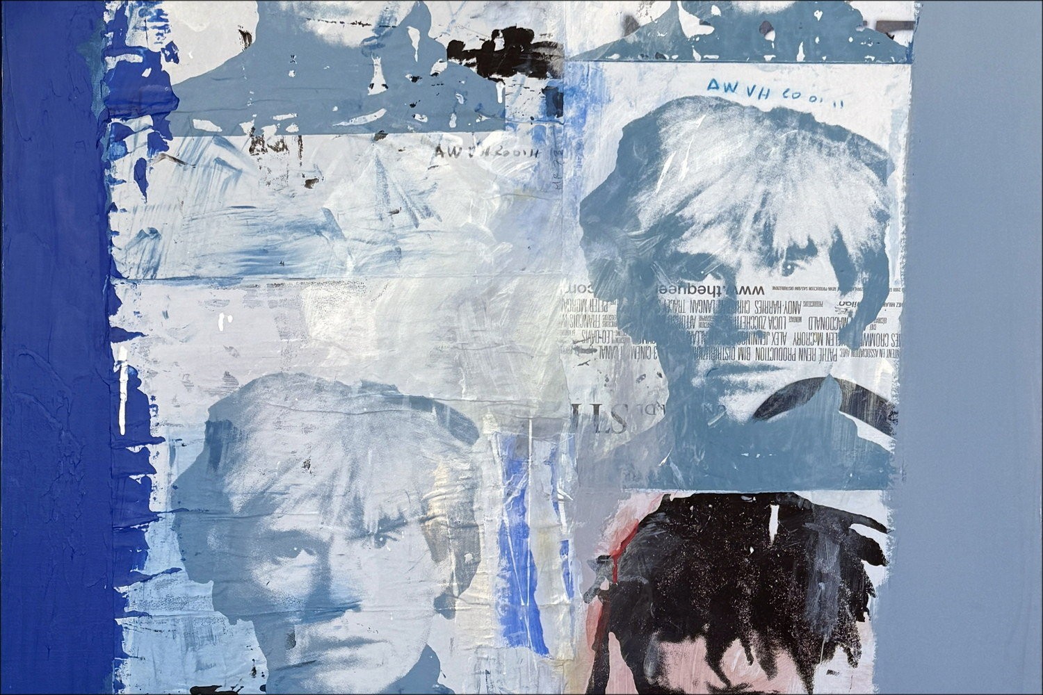 Victor Hasch - Tribute aan Warhol & Basquiat, acryl op canvas 130x89
