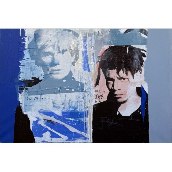 Victor Hash - Tribut an Warhol & Basquiat, Acryl auf Leinwand 130x89