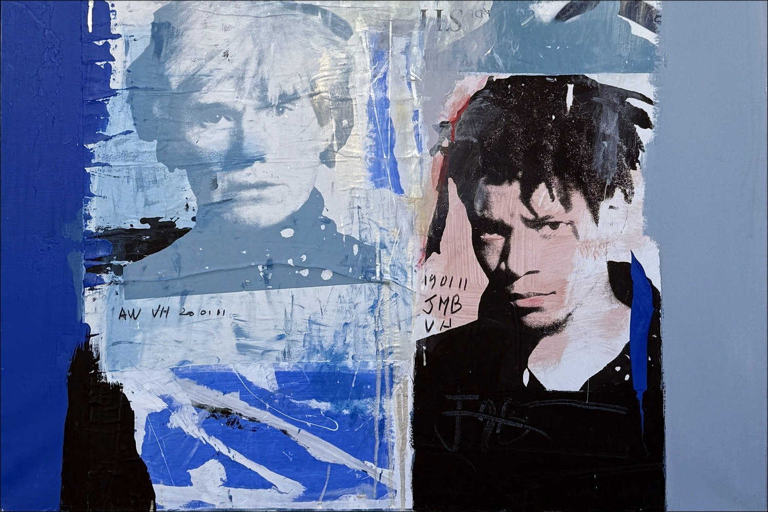 Victor Hasch - Homenaje a Warhol & Basquiat, acrílico sobre lienzo 130x89