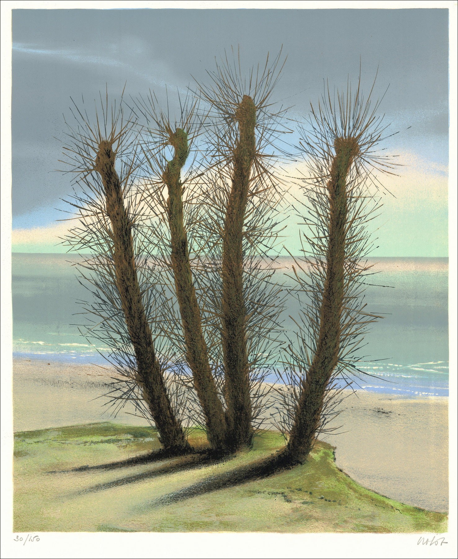 Pierre Nolot - Trees by the sea 1974