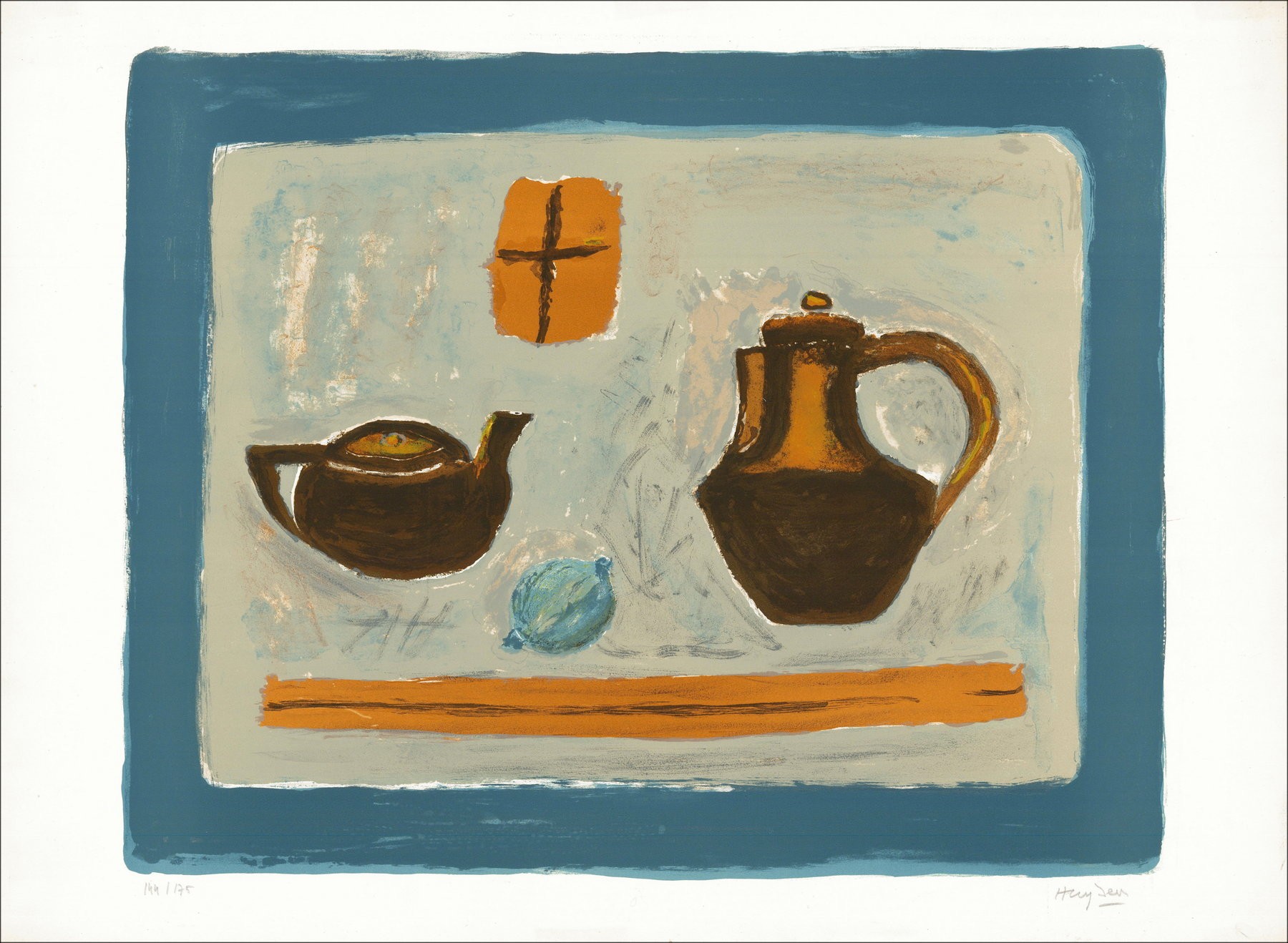 Henri Hayden - Pentola e Teiera, Blu del limone | Galleria 125