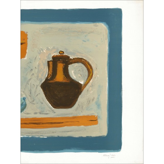 Henri Hayden - Pot and theepot, citroenblauw | Galerij 125