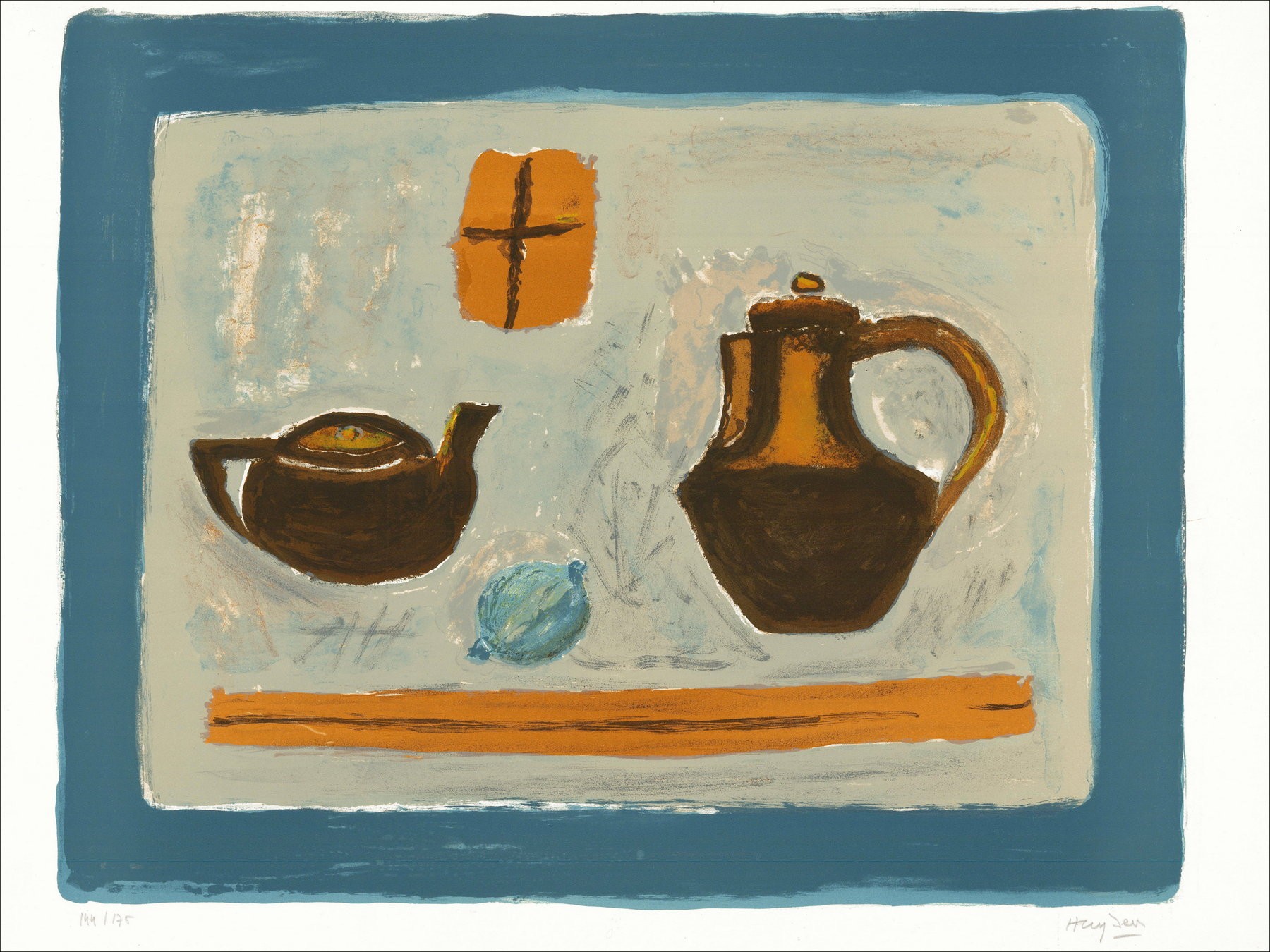 Henri Hayden - Pentola e Teiera, Blu del limone | Galleria 125