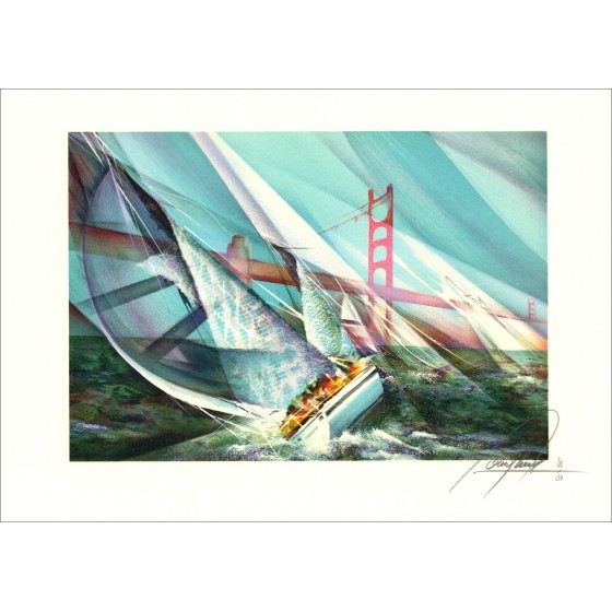 Raymond Chicken - St Francisco Regatta, ondertekende lithografie