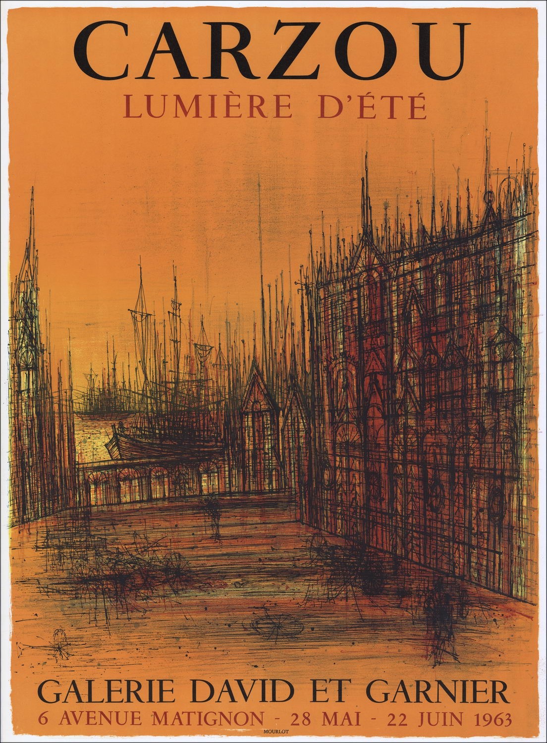Purchase Lithograph by Jean CARZOU Summer Light 67x49cm MOURLOT 1963