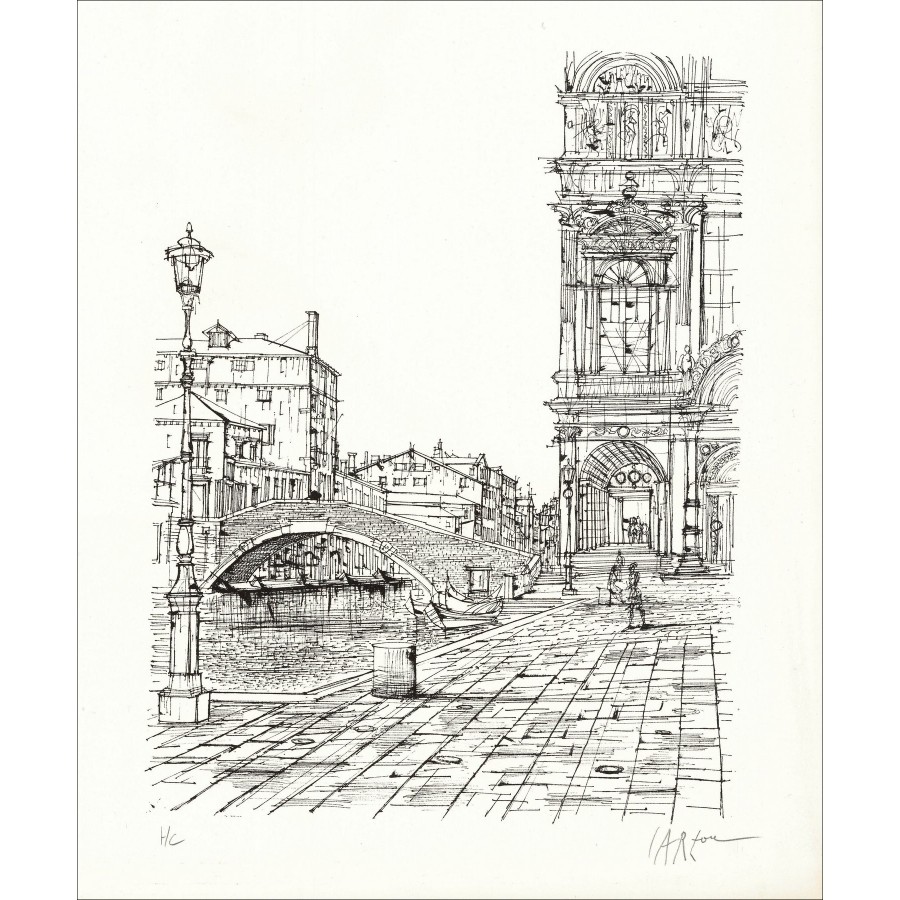Jean Carzou - Venezia, Litografia firmata HC
