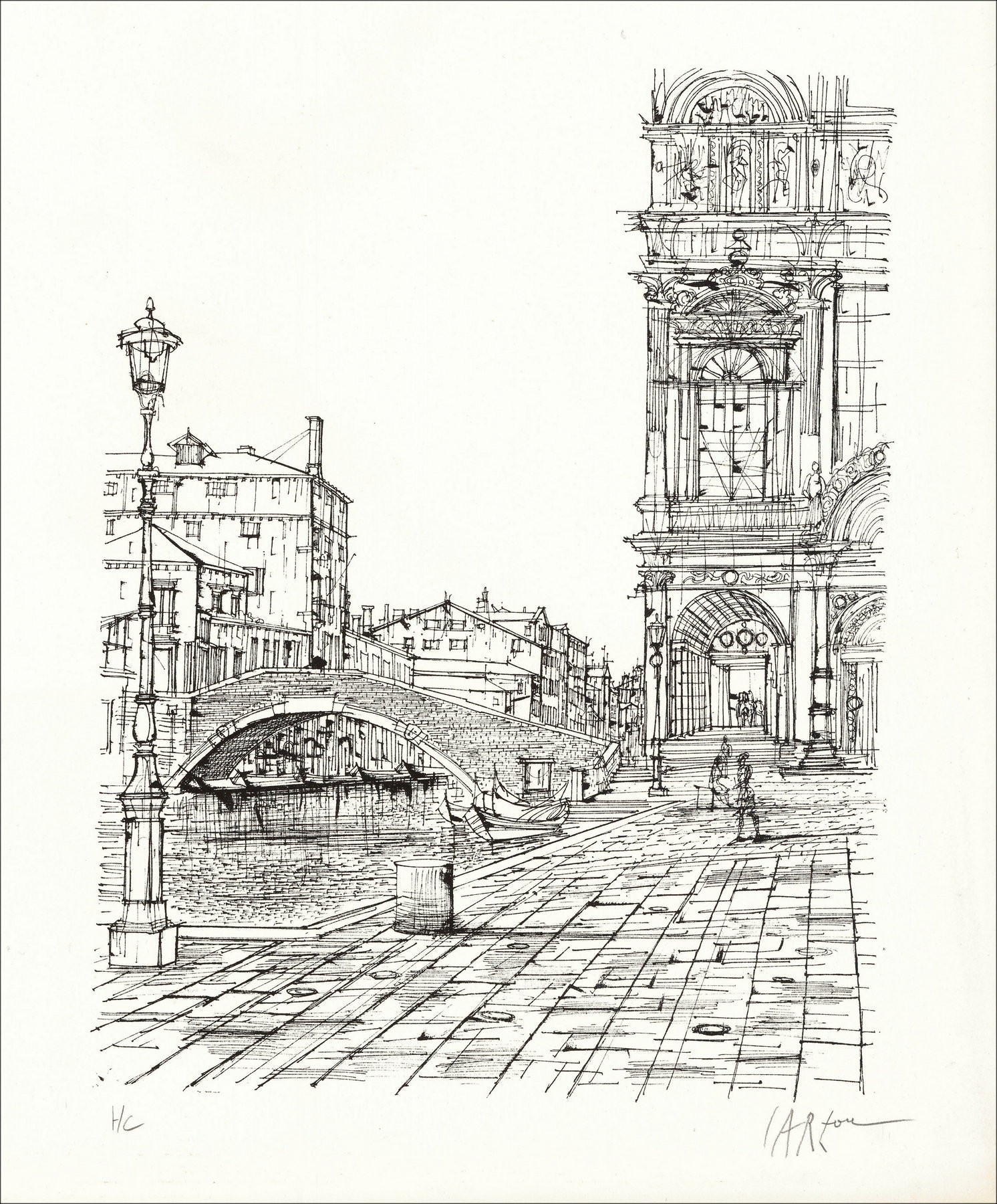Jean Carzou - Venezia, Litografia firmata HC