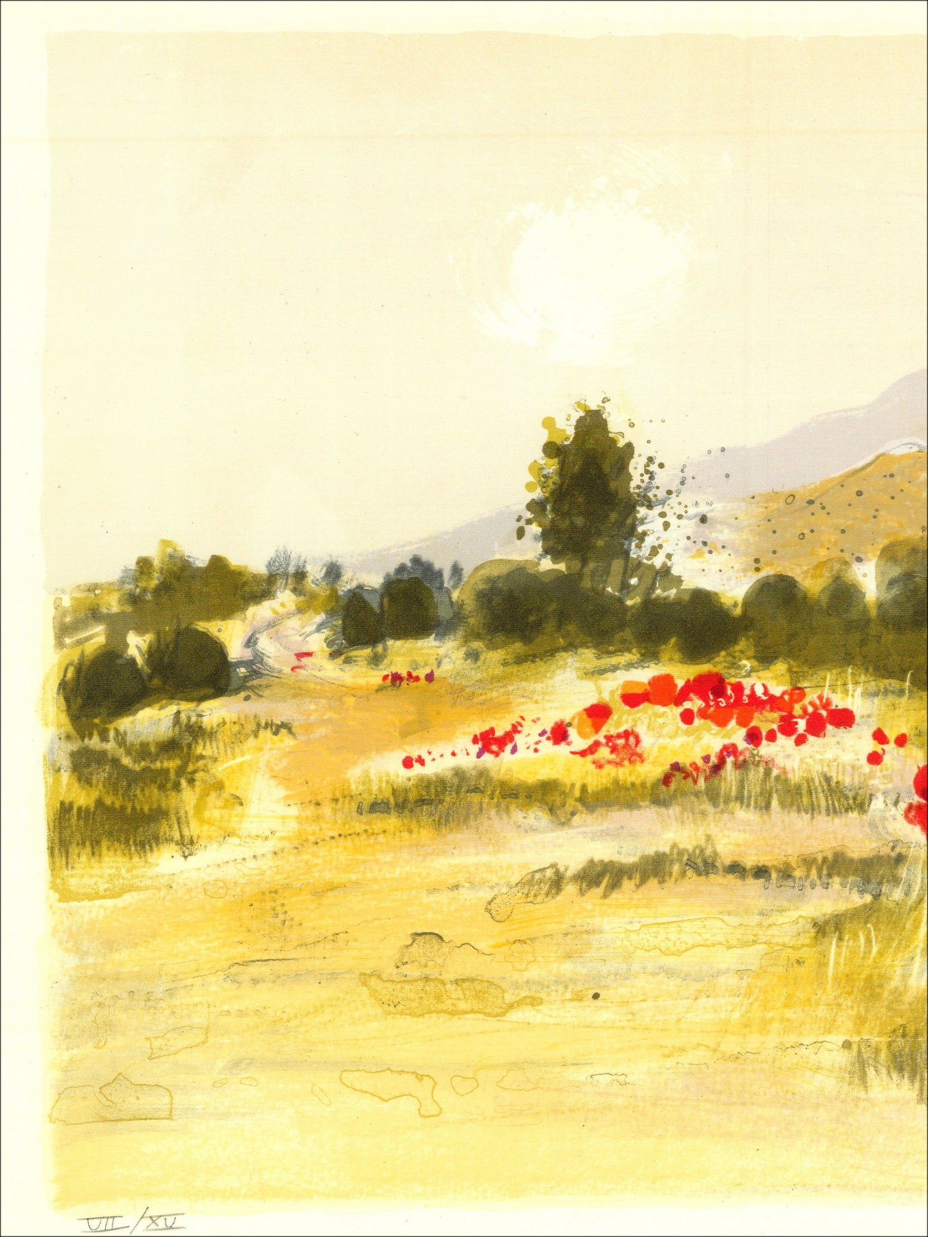 Michel Jouenne – Les Coquelicots, lithographie signée