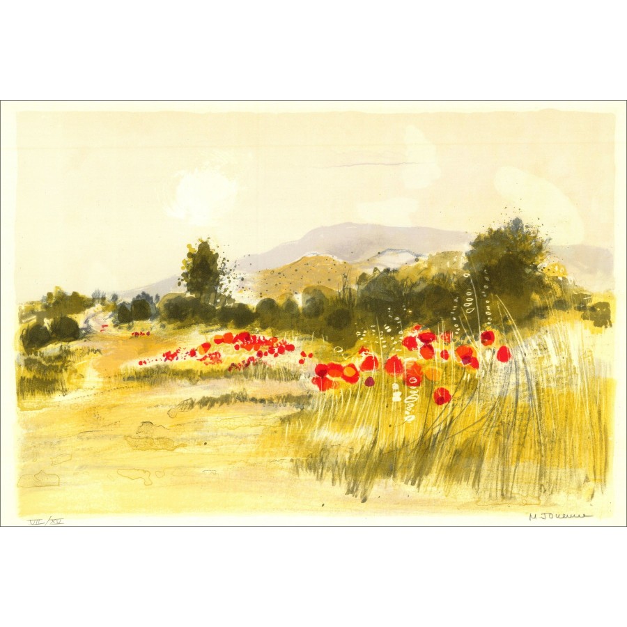 Michel Jouenne – Les Coquelicots, lithographie signée