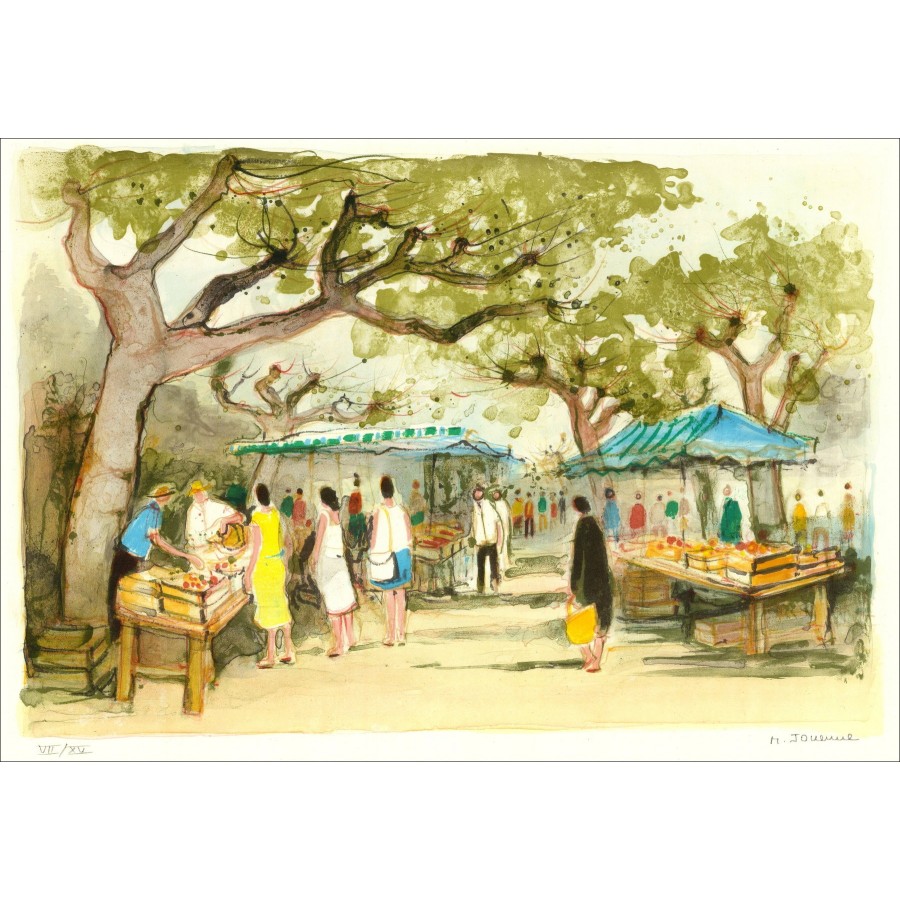 Michel Jouenne – The Market, lithography signed