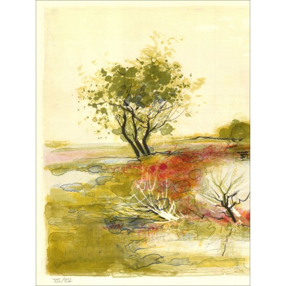 Michel Jouenne – Paisaje de Provenza, Litografía firmada