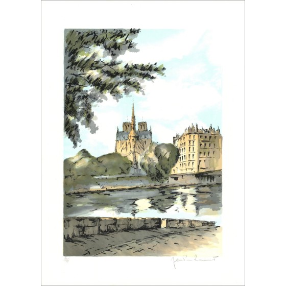 Jean Pierre Laurent – Notre Dame, París, litografía