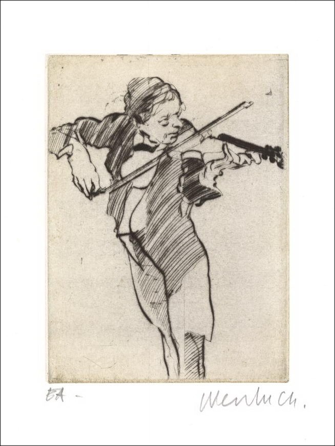 Comprar el pequeño violinista Claude Weisbuch Original grabado