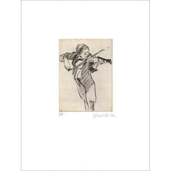 Acquista Il piccolo violinista di Claude WEISBUCH Incisione originale