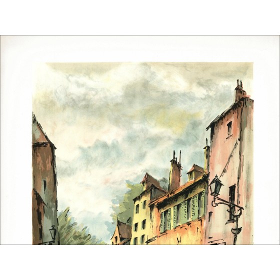 Jean Pierre Laurent – La Rue, litografía firmada