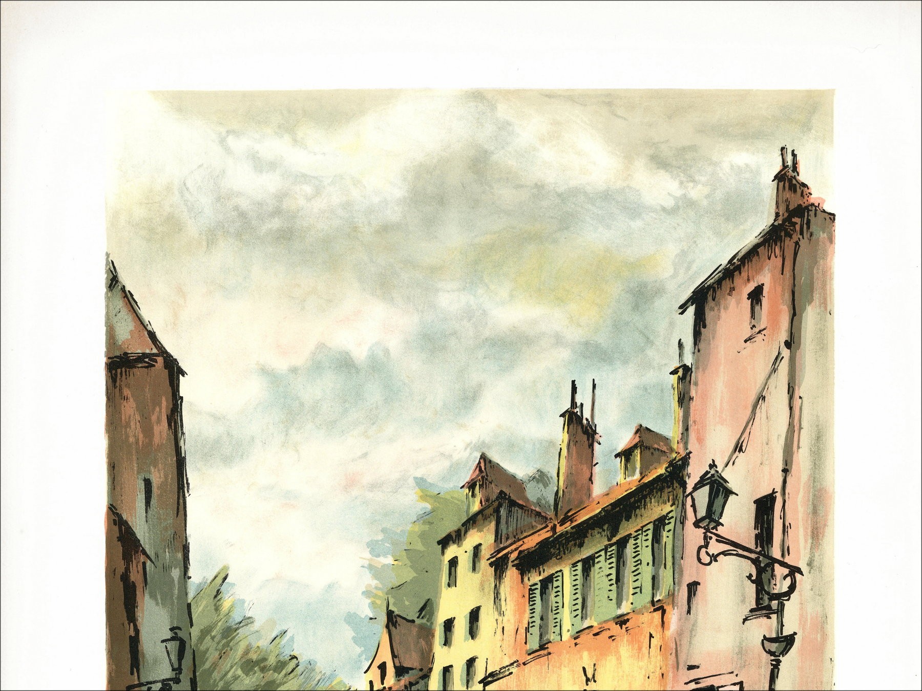 Jean Pierre Laurent – La Rue, litografia firmata